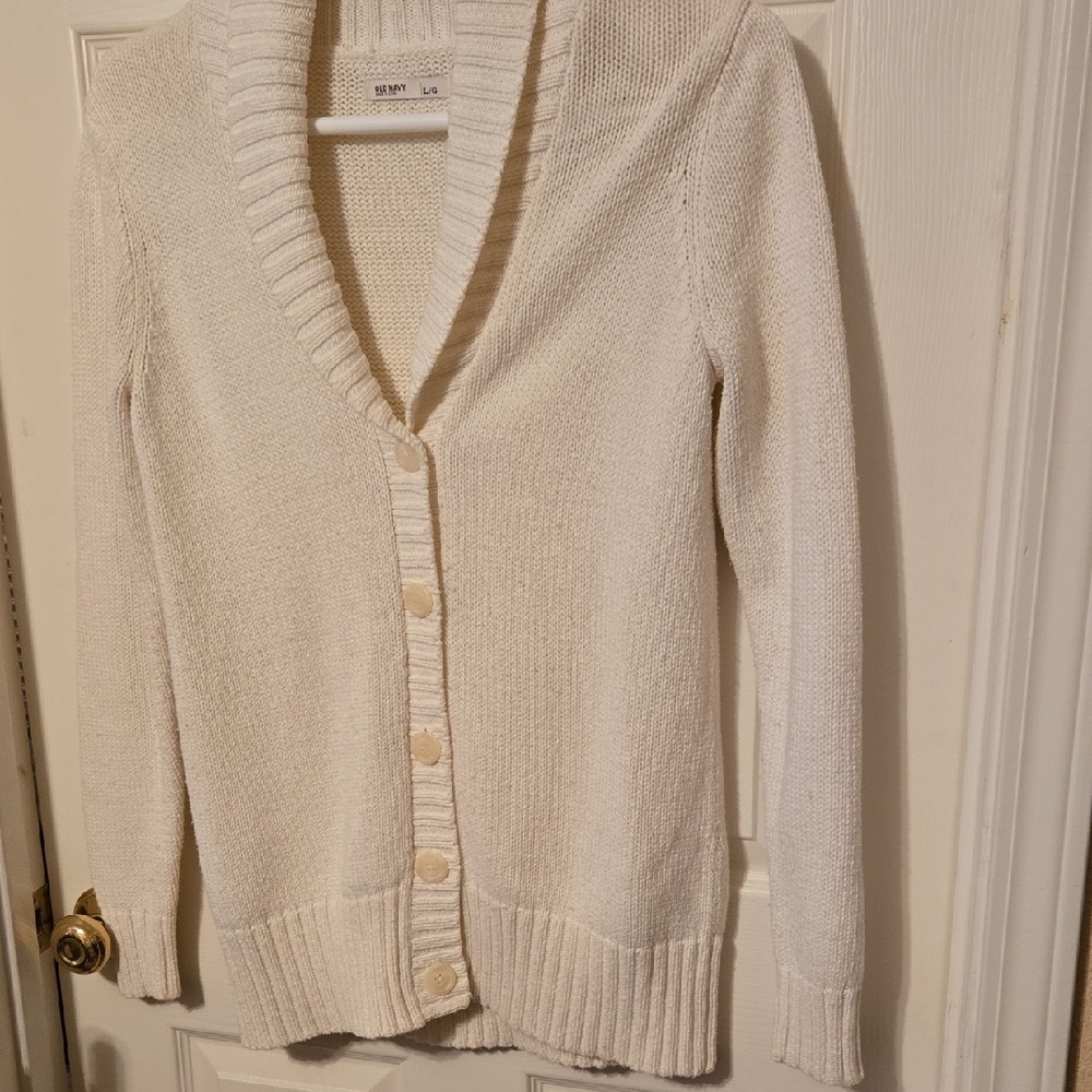 Old Navy Women's Cream Colored Cardigan - Picture 3 of 11